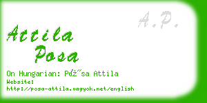 attila posa business card